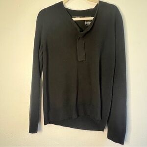 Raisey black tie neck sweater, Sz XL. Preowned. EUC.
